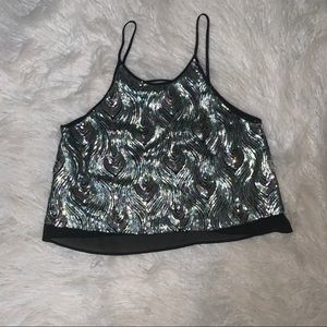 ASTR Sequins Peacock blouse